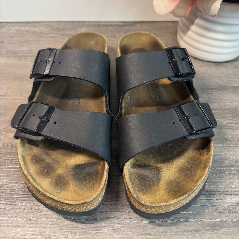 Birkenstock Black Arizona Triple Strap Sandals - Picture 2 of 8